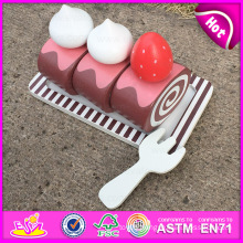 2016 New Design Kid Wooden Breakfast Toy, Popular Baby Wooden Pretend Food Toy, New Fashion Wooden Cake Toy W10b148